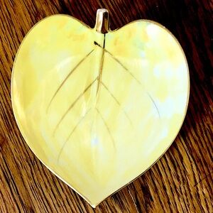 DEL Coronado Vintage NASCO Hand Painted Yellow Gold Dish Vanity Candy